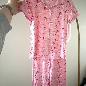 NWT The Royal Stabdard Pink Santa Kids Pajama Set